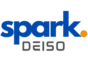 Spark Deiso logo with blue and orange design.