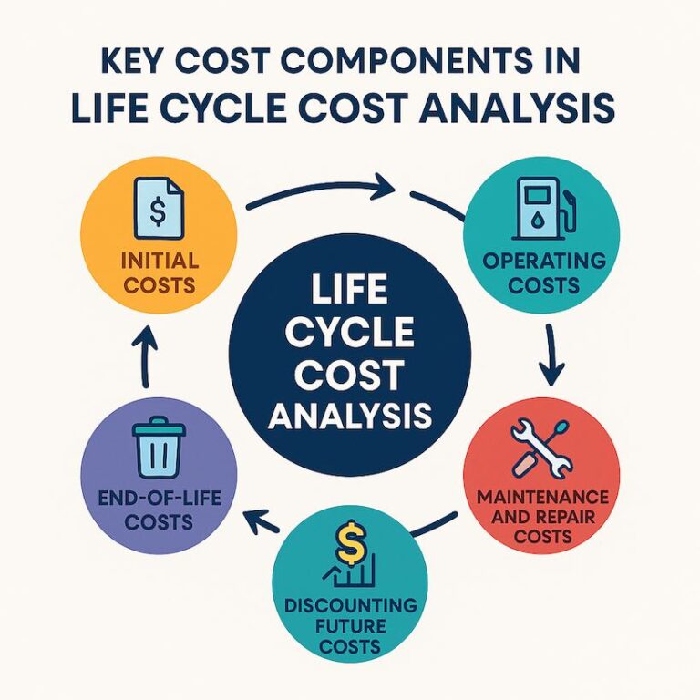 Life Cycle Cost Analysis components: costs and repairs.