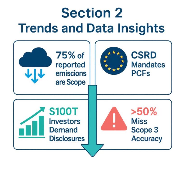 Emissions data insights and reporting trends overview.