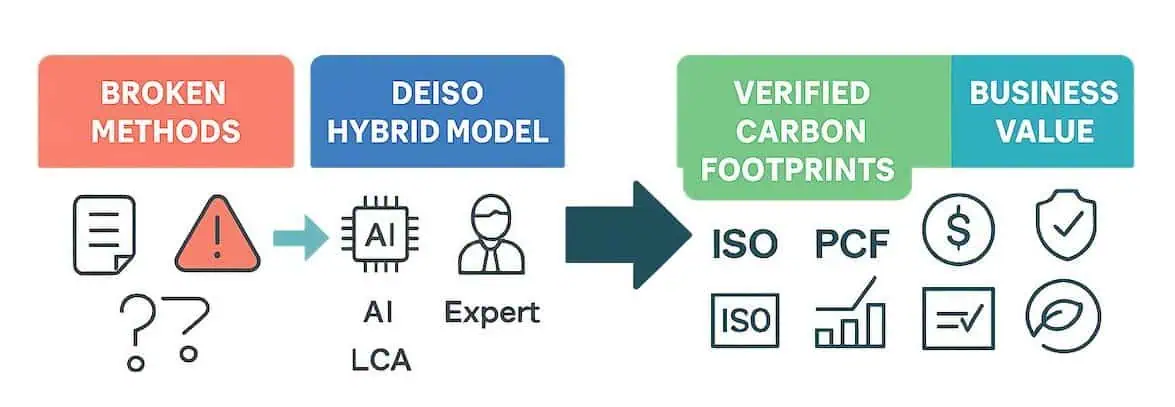 Diagram comparing carbon assessment methods.