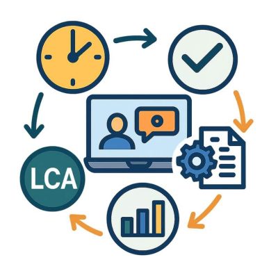 LCA_Hourly_DEISO_Cover Lifecycle assessment process workflow illustration
